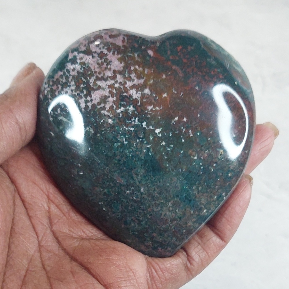 Ocean Jasper Crystal Heart